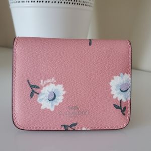 Coach Daisy Card Case In Bubblegum Multi